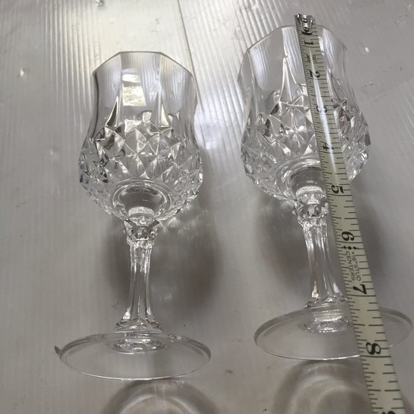 Cristal D’Arques Set of 2 Crystal Goblets, 7+" Tall - Picture 3 of 5